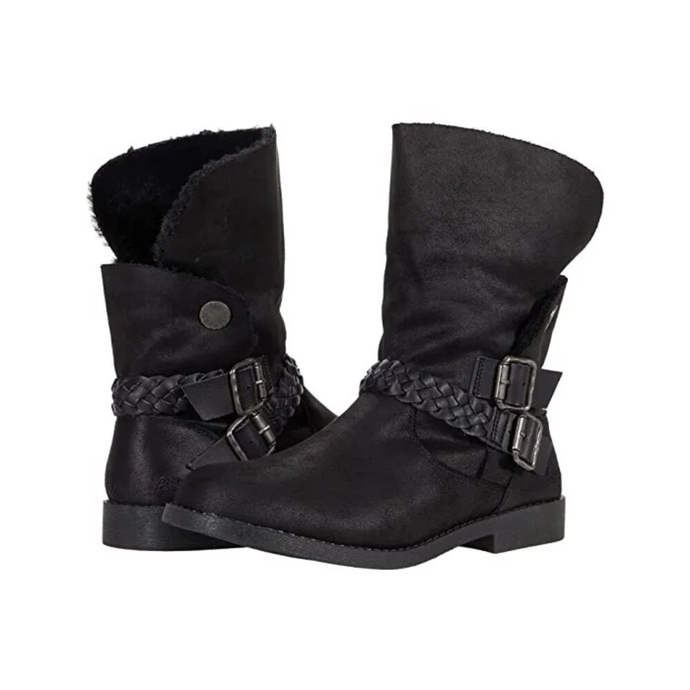 Blowfish Malibu Keswick-B-K SHR Bootie Little Kid 13 Black Leather Boots KHD802